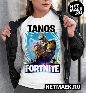 Женская футболка fortnite tanos, цвет белый