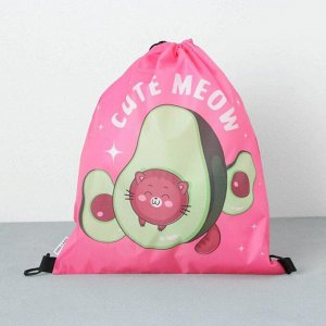 Болоневая сумка для обуви Cute meow, 33х43х0,5 см