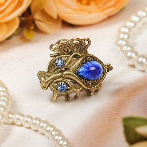 Крабик для волос «Индия», тюльпан, 2.5 см, золото МИКС
