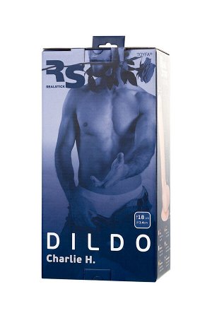 Фаллоимитатор RS Silicone Charlie H с уникальным материалом, 18 см, Ø 3,4 см, телесный