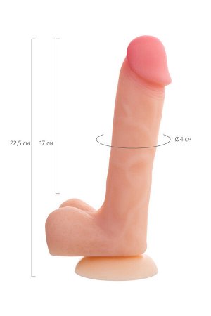 Фаллоимитатор RealStick Silicone Ryan G, 22,5 см, Ø 4 см, телесный