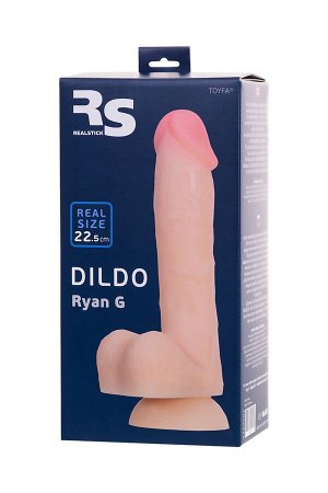 Фаллоимитатор RealStick Silicone Ryan G, 22,5 см, Ø 4 см, телесный