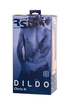 Фаллоимитатор RealStick Silicone Chris H, 17,5 см, Ø 3,4 см, телесный