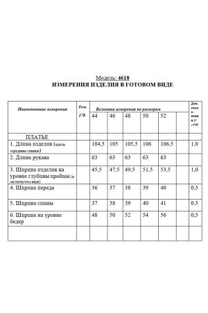 Платье Платье Golden Valley 4618 
Состав: ПЭ-76%; Спандекс-4%; Металл-20%;
Сезон: Осень-Зима
Рост: 170

Платье без воротника, с круглым вырезом горловины, застежкой на потайную молнию в среднем шве с