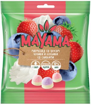 «Маяма», мармелад жевательный со вкусами клубники и черники со сливками, 70г
