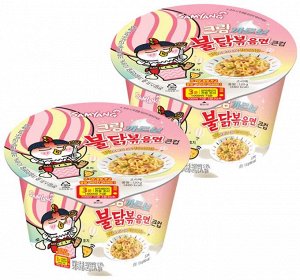 Лапша со вкусом крем-карбонары  Hot chicken ramen Creamy Carbonara, 120 г