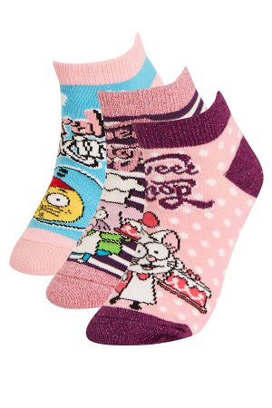 Комплект из 3 коротких носков из хлопка с лицензией King _akir для девочек