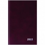 Ежедневник датир. 2022г., A5, 168л., бумвинил, OfficeSpace, бордовый
