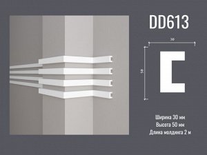 Молдинг DD613 Decor-Dizayn из дюрополимера "ГРАНИ" 50*30мм 2м 1/18