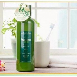 Ополаскиватель полости рта «Propolinse Matcha» (разрушающий и окрашивающий налёт, спиртовой, вкус «Зелёный чай матча») 600 мл