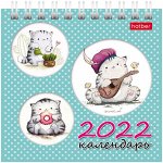 Календарь-домик 101*101мм, Hatber &quot;Квадрат&quot; - Приключения кота Пирожка, на гребне, 2022г