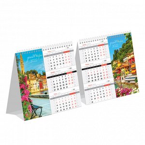 Календарь-домик настольный 190*170мм, OfficeSpace "Mono Premium. Great trips", 2022г.