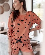 Пижама женская теплая с шортами