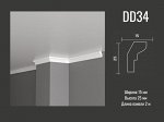 Карниз DD34 Decor-Dizayn из дюрополимера 25*15мм 2м 1/82