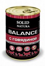 Solid Natura Balance влажный корм для собак Говядина 340гр