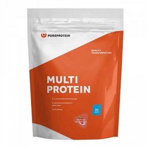 Мультикомпонентный протеин "Клубника со сливками" Pure Protein, 600 г