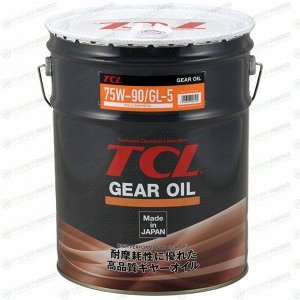 Масло трансмиссионное TCL Gear Oil 75w90 синтетическое, GL-5, 20л, арт. G0207590