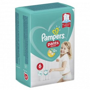 PAMPERS Подгузники-Трусики Для Мальчиков И Девочек Extra Large (16+кг) Упаковка 14