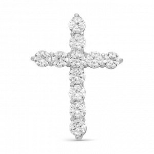 Подвеска посеребрение "Православный крест" 59-04760, цвет белый в серебре