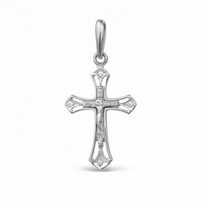 Подвеска посеребрение "Православный крест" 51-06411, цвет серебро