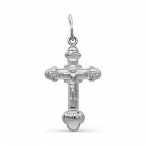 Подвеска посеребрение "Православный крест" 51-00625, цвет серебро