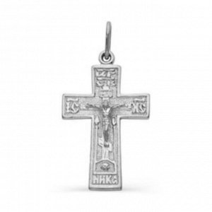 Подвеска посеребрение "Православный крест" 51-01101, цвет серебро