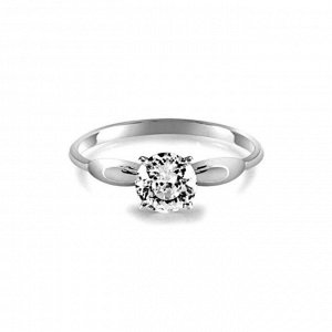 Кольцо посеребрение "Красота" 20-06558, цвет белый в серебре, размер 18,5