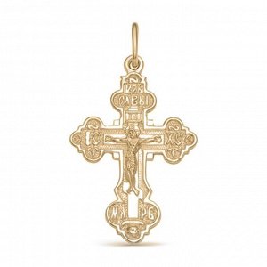 Подвеска позолота "Православный крест" 51-01158, цвет золото