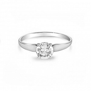 Кольцо посеребрение "Красота" 20-06391, цвет белый в серебре, размер 18,5