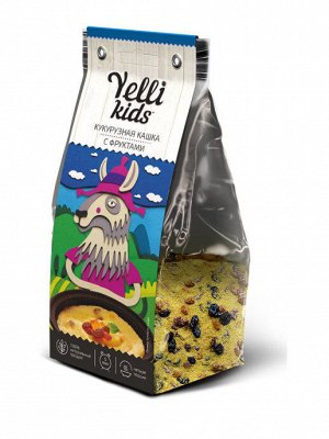 Крупа_"Yelli kids" Кукурузная кашка с фруктами 120г НДС 10% (1х9) (#21) Аргентина (шк 0368)