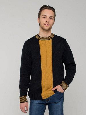 Джемпер мужской BY212-15008   025/447 синий меланж/горчица