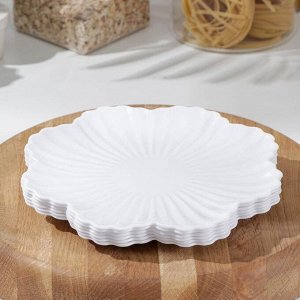 Набор фигурных тарелок «Незабудка», 6 шт, 20*10 см, цвет МИКС