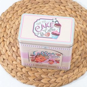 Банка для сыпучих продуктов Cake, 16x9,5x17,5 см, с окошком, цвет розовый