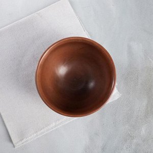 Салатник "Узор", ангоб, красная глина, 0.8 л