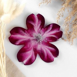Подставка из эпоксидной смолы "Цветок" 13х13см, фиолетовый с серебром
