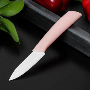 Нож кухонный керамический «Симпл», лезвие 8 см, ручка soft touch, цвет МИКС