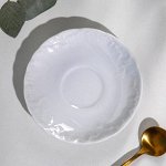 Блюдце Rococo, d=12,5 см, цвет белый