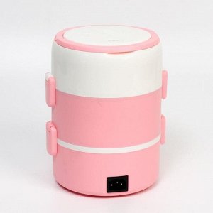 Ланч-бокс электрический "Плезанс" 2 л, 15х22 см, розовый