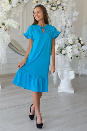 Платье женское из кулирки Чейси бирюзовый