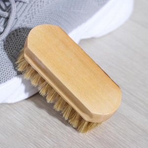 Щетка для обуви, 9x3,5 см, натуральная щетина