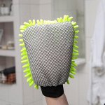 Варежка для уборки для сложных загрязнений Raccoon, 22*15 см, микрофибра букли двухсторонняя