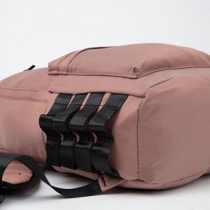 Рюкзак, отдел на молнии, 2 наружных кармана, 2 боковых кармана, цвет коричневый