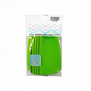 Мочалка-варежка для тела из вискозы с подкладом на резинке "Viscose Glove Bath Towel" (жесткая, массажная), размер 13 х 17 см х 1 шт. / 500