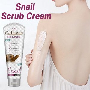 Pei Mei, Крем-скраб  для лица с Коллагеном и муцином Улитки Collagen Snail Scrub Cream, 150 мл