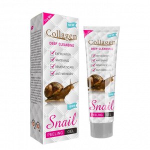 Pei Mei, Гель-пилинг для лица с Коллагеном и муцином Улитки Collagen Snail Peeling Gel, 100 мл