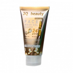 3Q BEAUTY, Гель для умывания Face Wash Gel 24K Gold Essence, 150 мл