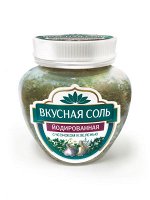 ВКУСНАЯ СОЛЬ йодированная с чесноком и зеленью 400г (1х6) (#20) Россия: (шк 3957)