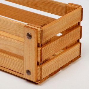 Кашпо деревянное "Ящик" 23х12х10 см