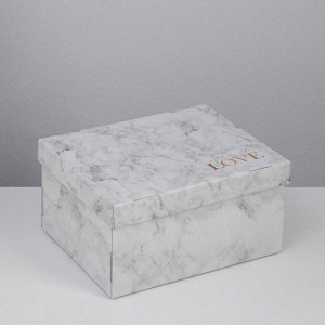 Дарите Счастье Коробка складная «Мрамор», 31,2 х 25,6 х 16,1 см