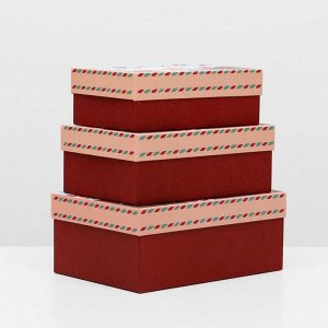 Набор подарочных новогодних коробок 3 в 1 «Письмо деду Морозу», 23x16x9.5 - 19x12x6.5 см